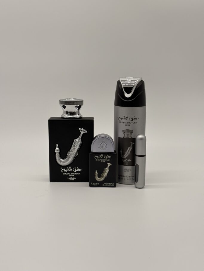 LATTAFA - ISHQ AL SHUYUKH SILVER 3 PC SET FOR MEN