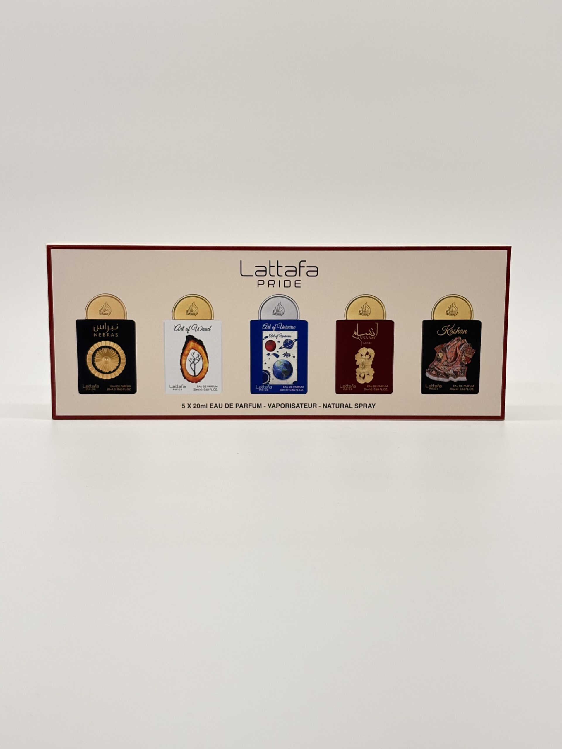 LATTAFA – 5 PC MINI SPRAY (Nebras + Art of Wood + Art of Universe + Ansaam + Kashan)