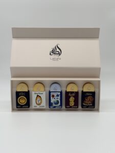 LATTAFA – 5 PC MINI SPRAY (Nebras + Art of Wood + Art of Universe + Ansaam + Kashan)