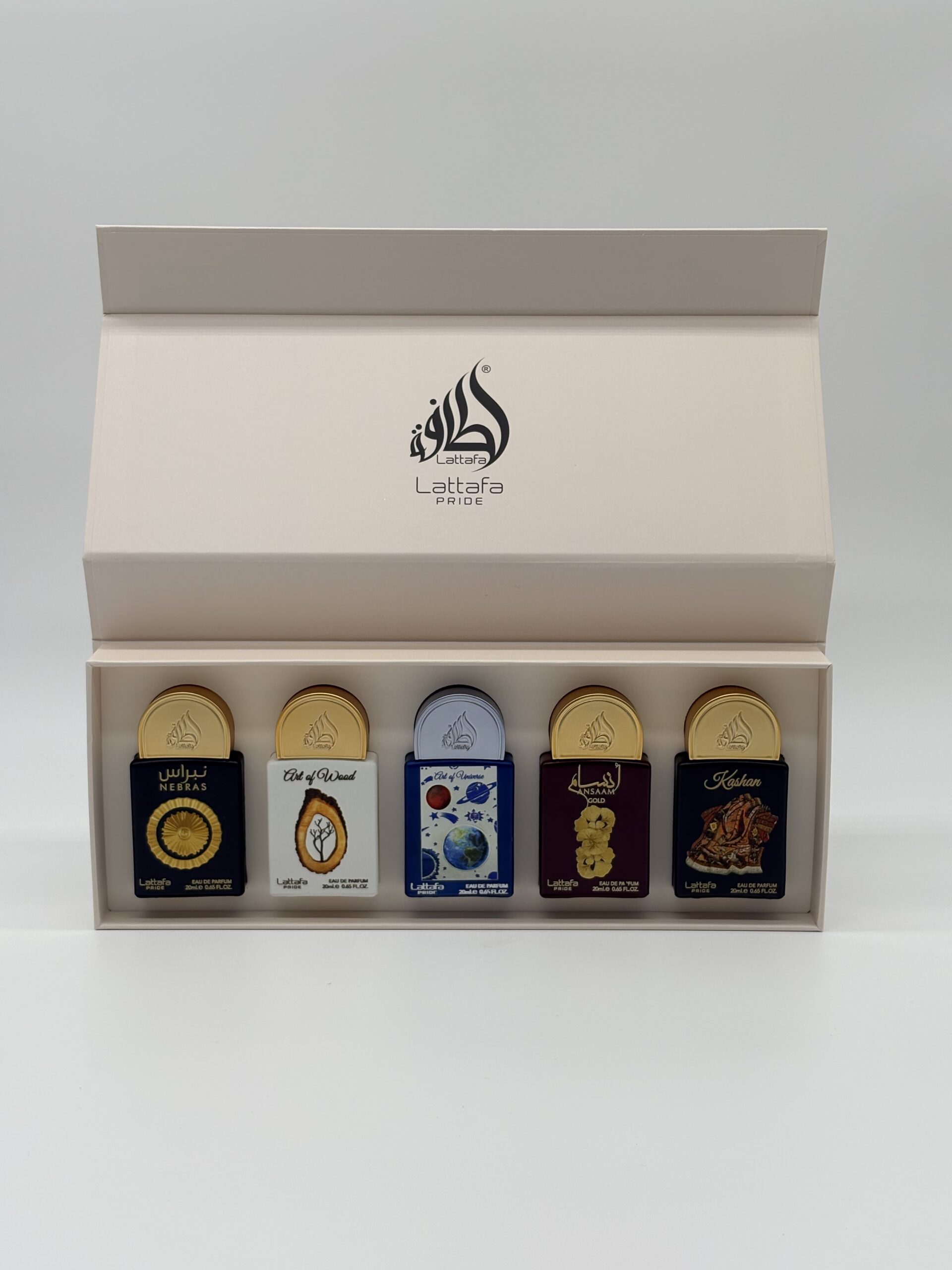 LATTAFA – 5 PC MINI SPRAY (Nebras + Art of Wood + Art of Universe + Ansaam + Kashan)