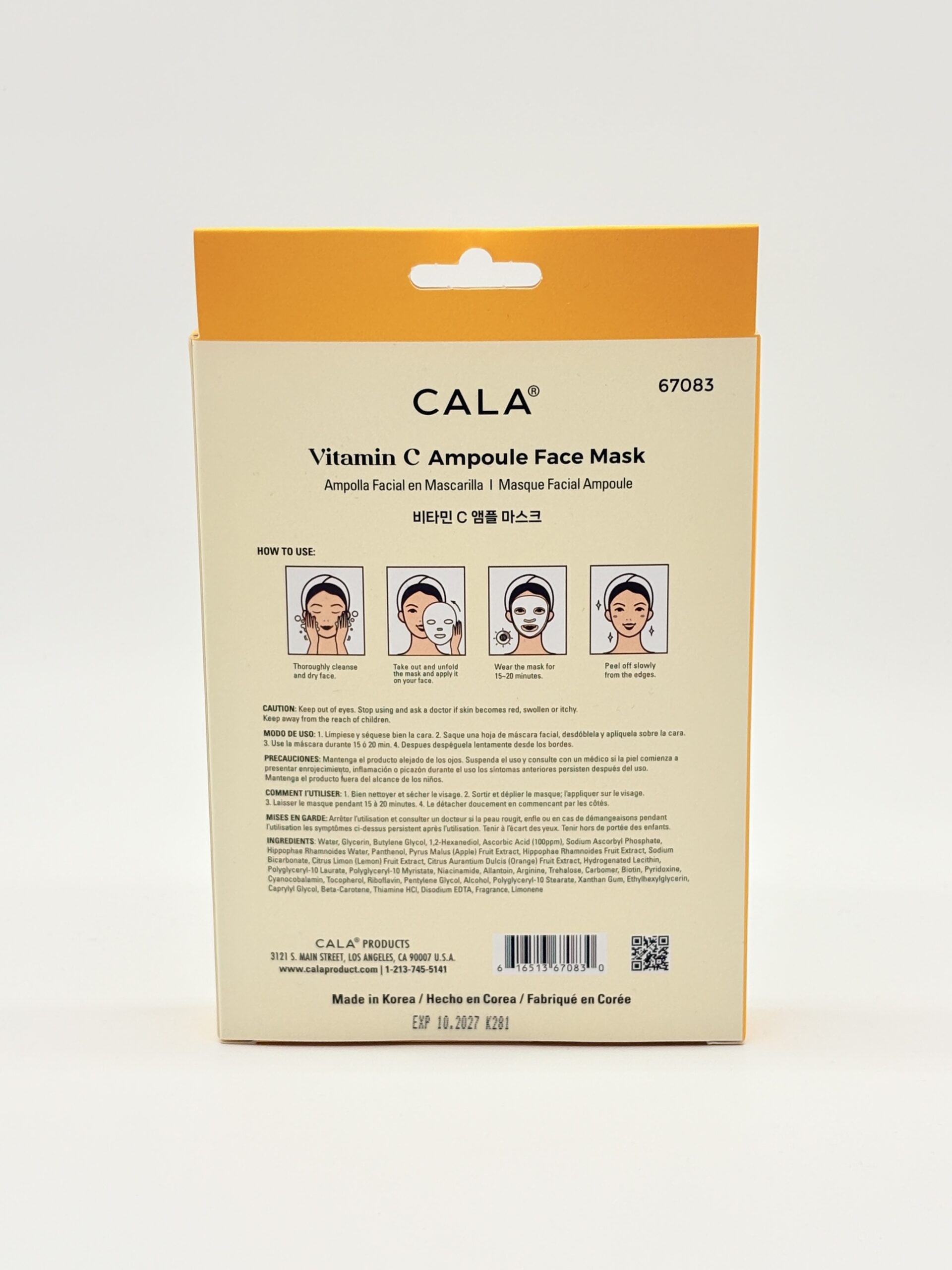 CALA VITAMIN-C AMPOULE FACE MASK – 1PC