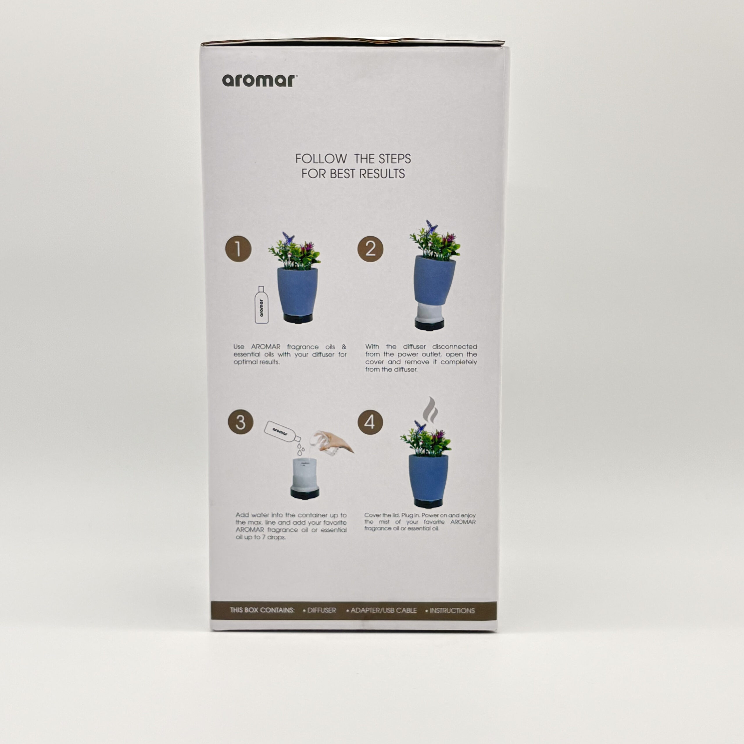 Aromar Cement Pot Plant Ultrasonic Aroma Oil Diffuser