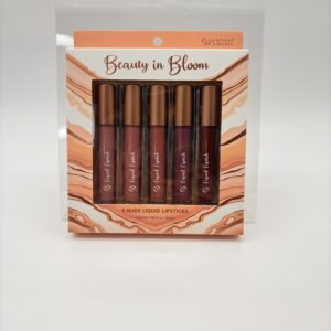 GIORDANO COLORS BEAUTY IN BLOOM 5 NUDE LIQUID LIPSTICKS DARK SHADES