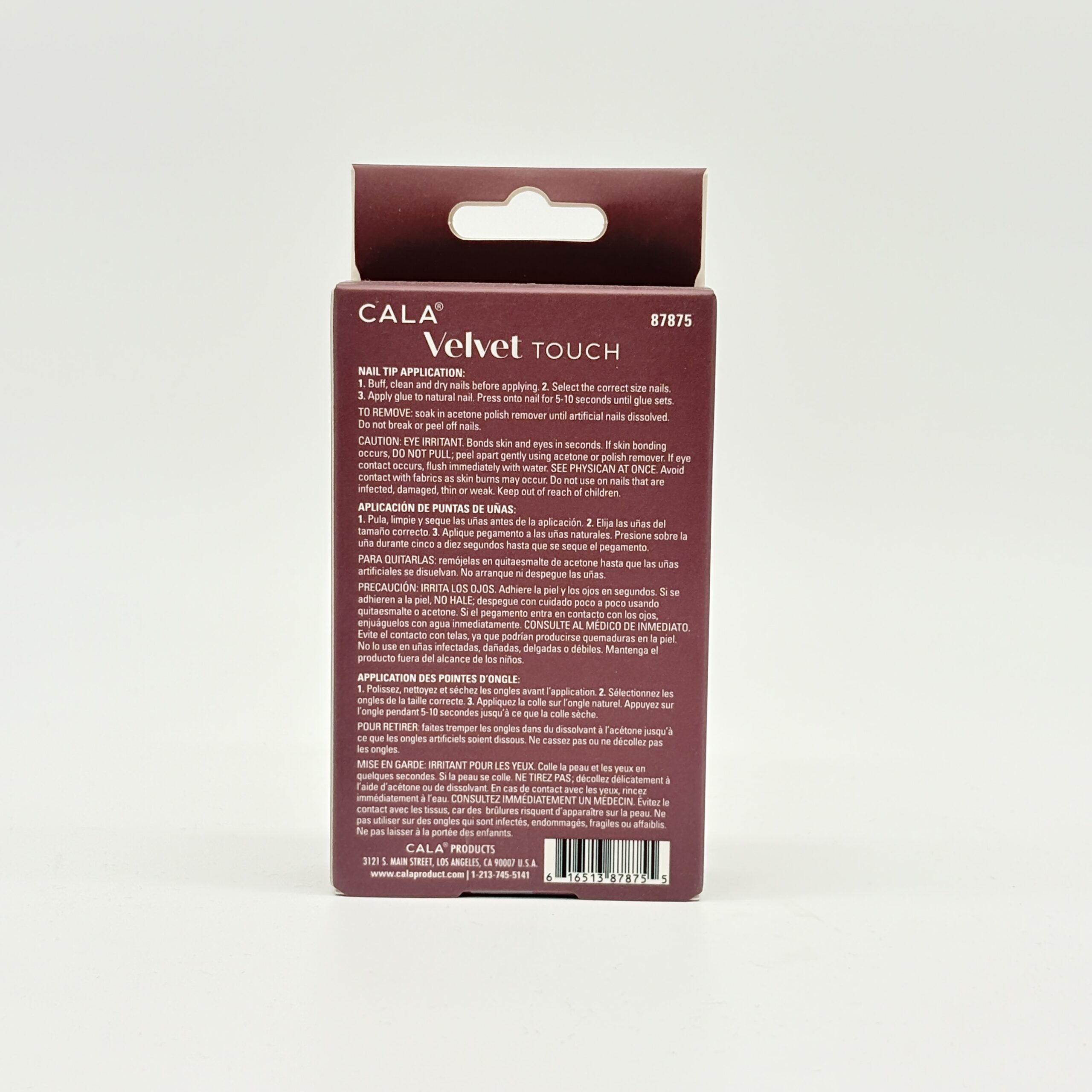 CALA VELVET MED ALMOND PURPLE GLOSS 24 PC NAIL KIT-87875