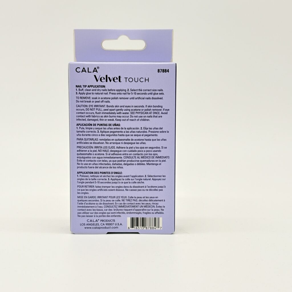 CALA VELVET MED ALMOND PURPLE CATEYE 24 PC NAIL KIT – 87884