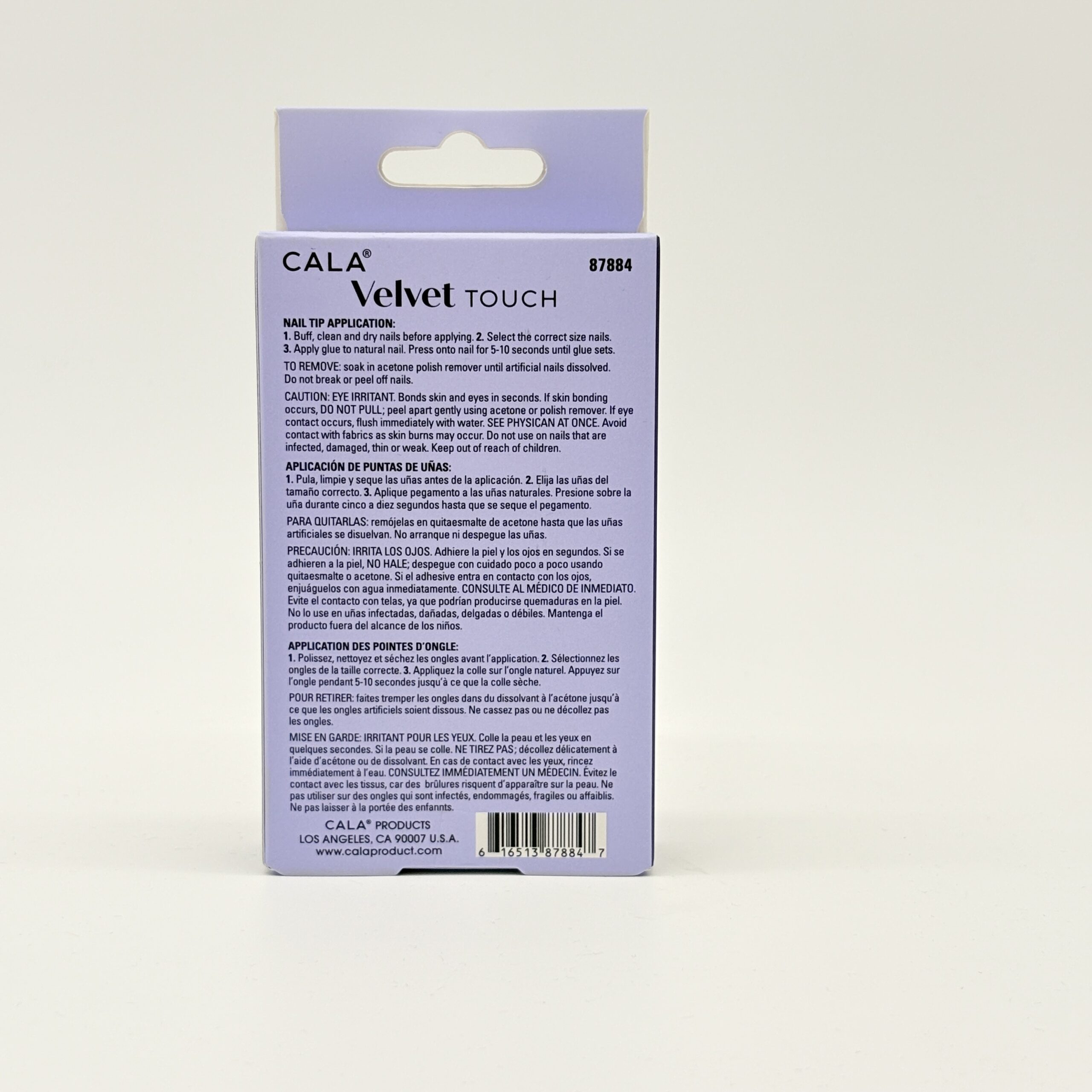 CALA VELVET MED ALMOND PURPLE CATEYE 24 PC NAIL KIT – 87884