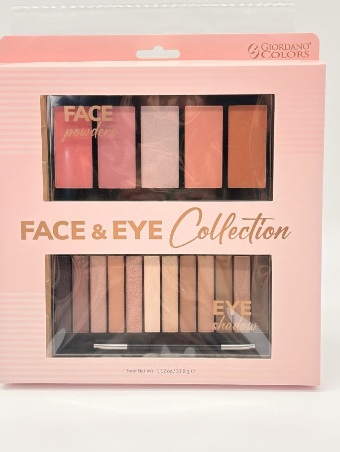 GIORDANO COLORS FACE & EYE COLLECTION 12 EYESHADOW COMPACT & 5 SHADE FACE COMPACT