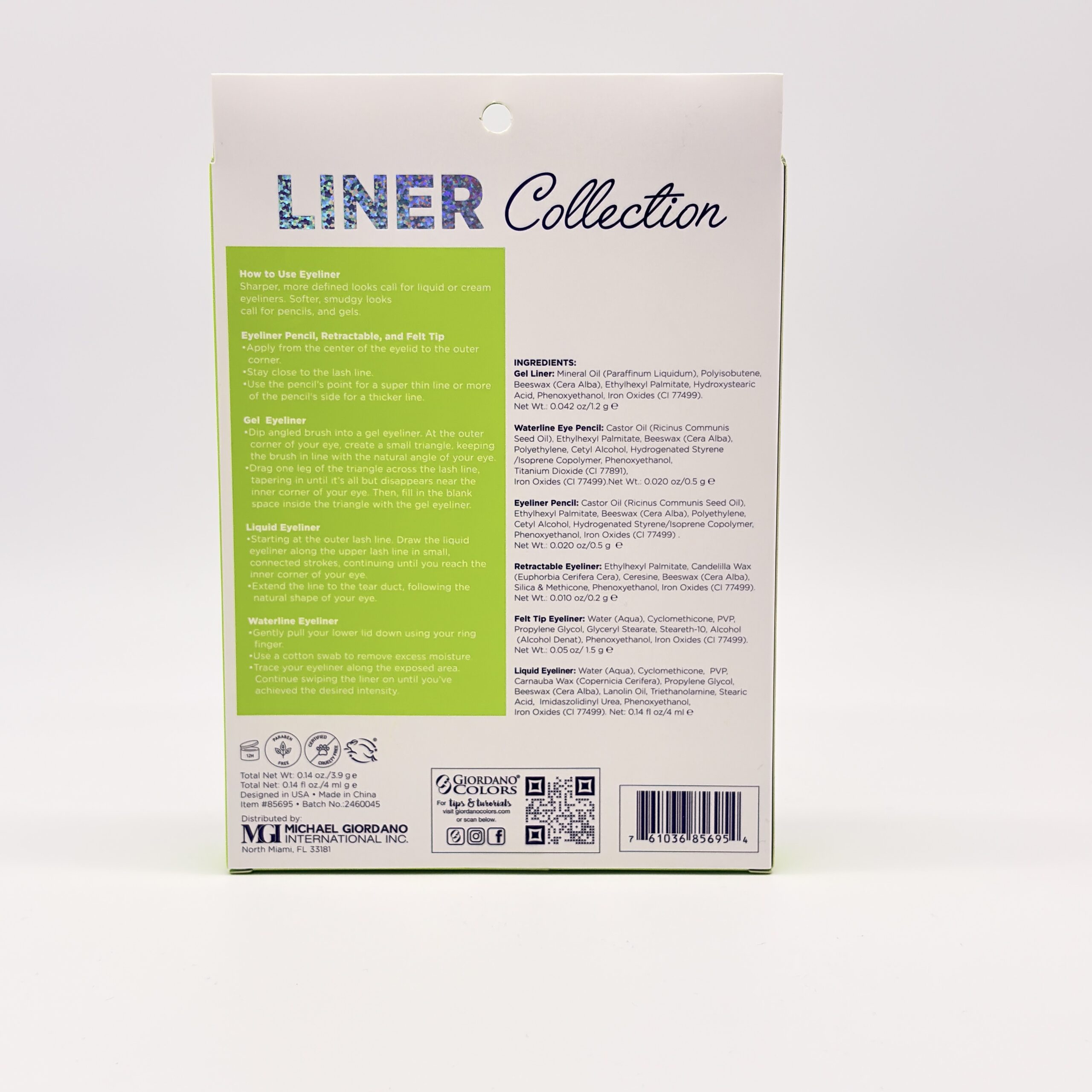 GIORDANO COLORS LINER COLLECTION 7PC
