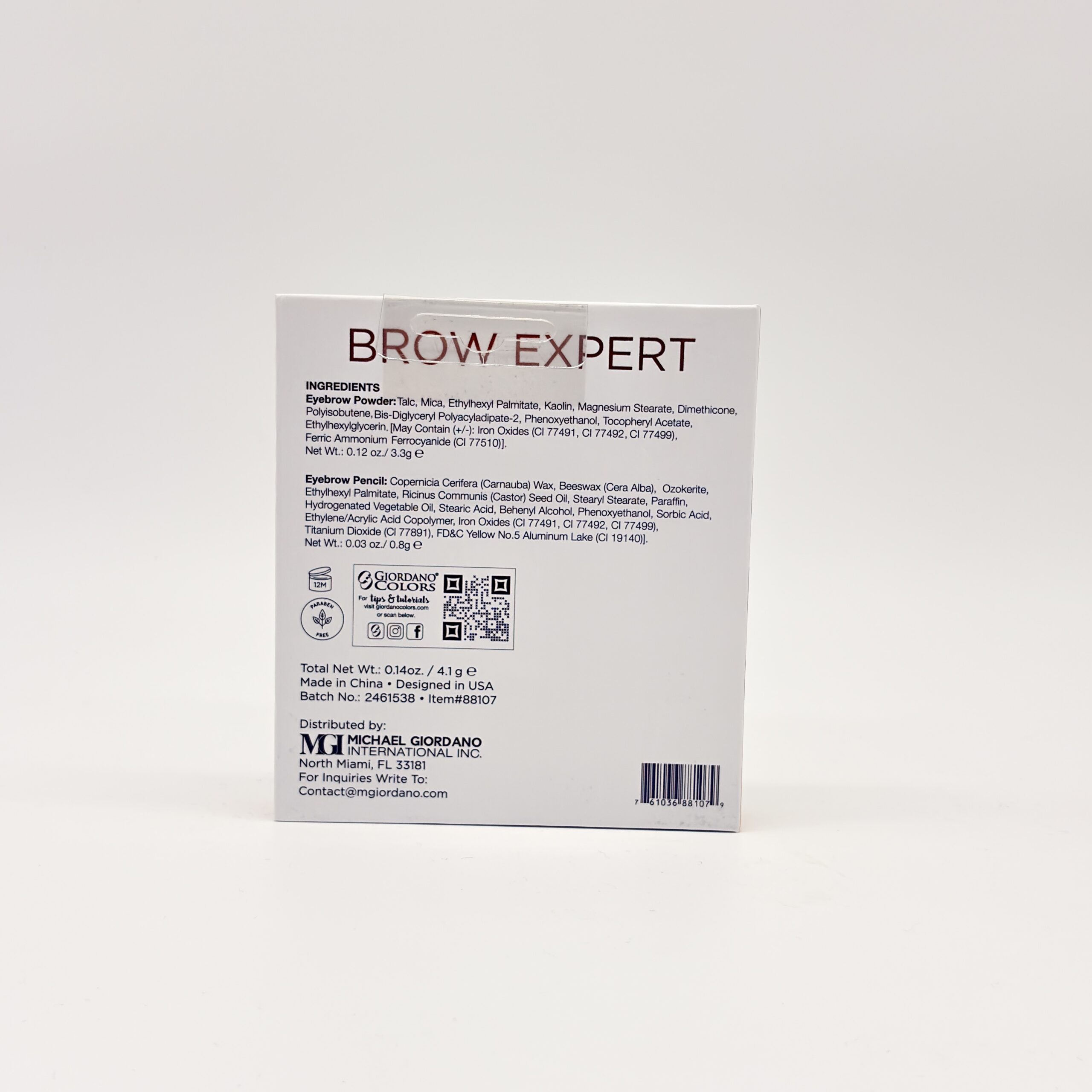 GIORDANO COLORS BROW EXPERT 10 PC BROW BOOK