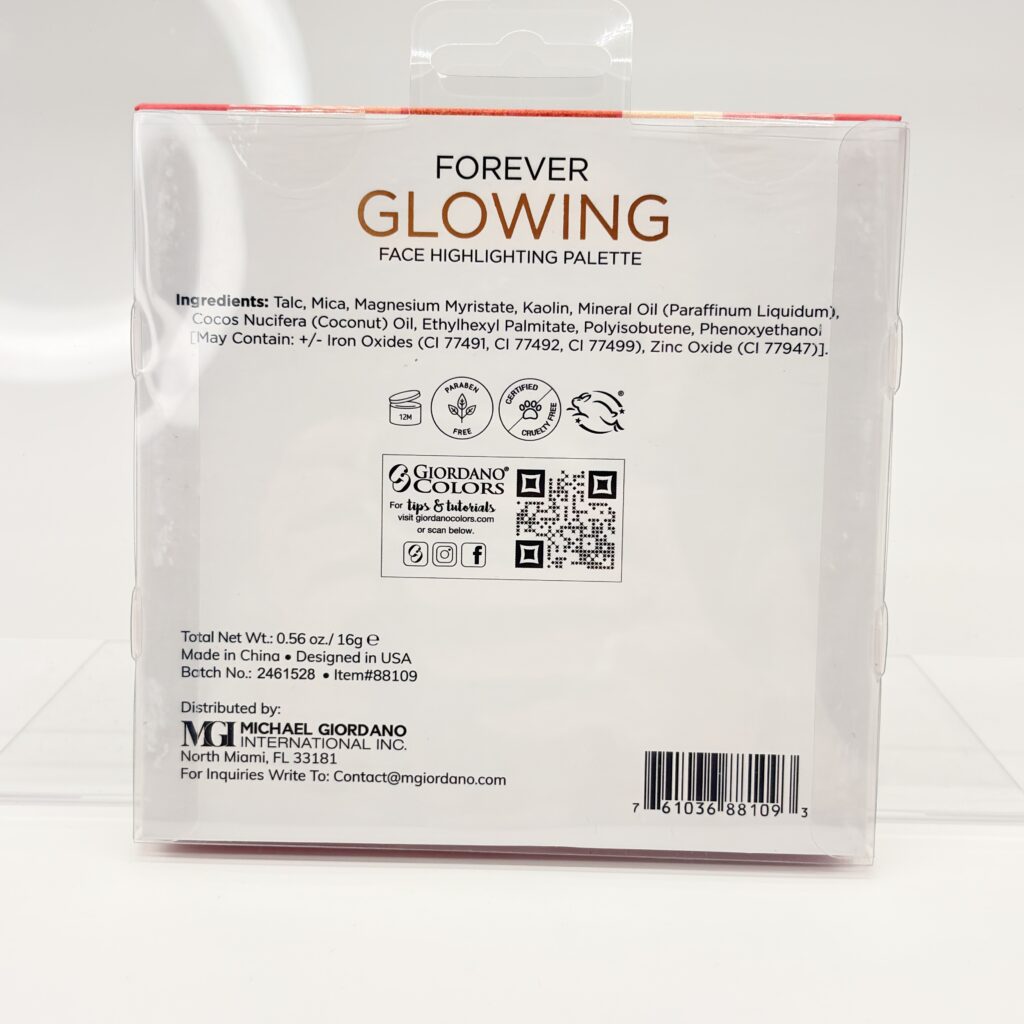 GIORDANO COLORS FOREVER GLOWING FACE HIGHLIGHTING PALETTE
